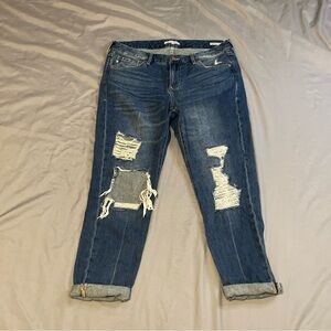 Dear John Ripped Blue Boyfriend Jeans